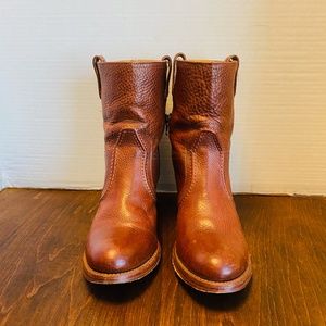 Frye Womens Brown Leather Western Booties Heels Boots, 8.5. *Discounted shipping